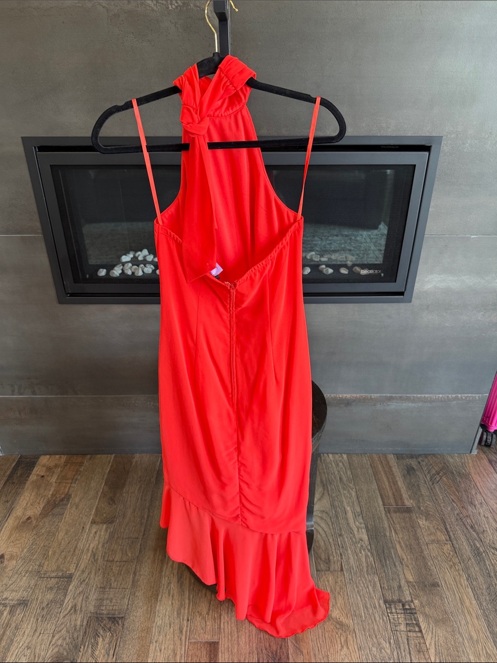 City Studio Red High-Low Halter Ruffle Dress - Picture 2 of 2